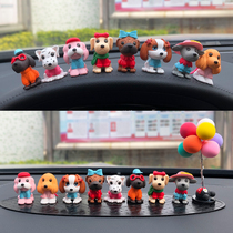 Online Red Car Pendulum in the car Ornament Creative Hand Office Medium Decoration Cute Simulation Dog On-board Woman Beautiful