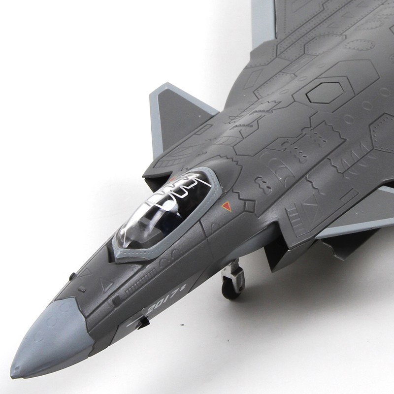 特尔博1:72歼20仿真合金战斗机j20隐形飞机模型军事阅兵航展纪念