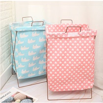 Dirty clothes basket Oversized dirty clothes basket cotton linen fabric waterproof laundry basket Nordic household dirty clothes toy storage basket