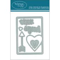 DIY067 styling cutting board Heart Card Dimensions 3 * 5 inches with sample illustration