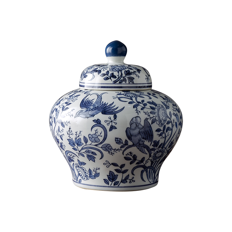 Jar of blue and white porcelain of jingdezhen ceramics flower arranging new Chinese I household adornment of the sitting room TV ark, furnishing articles