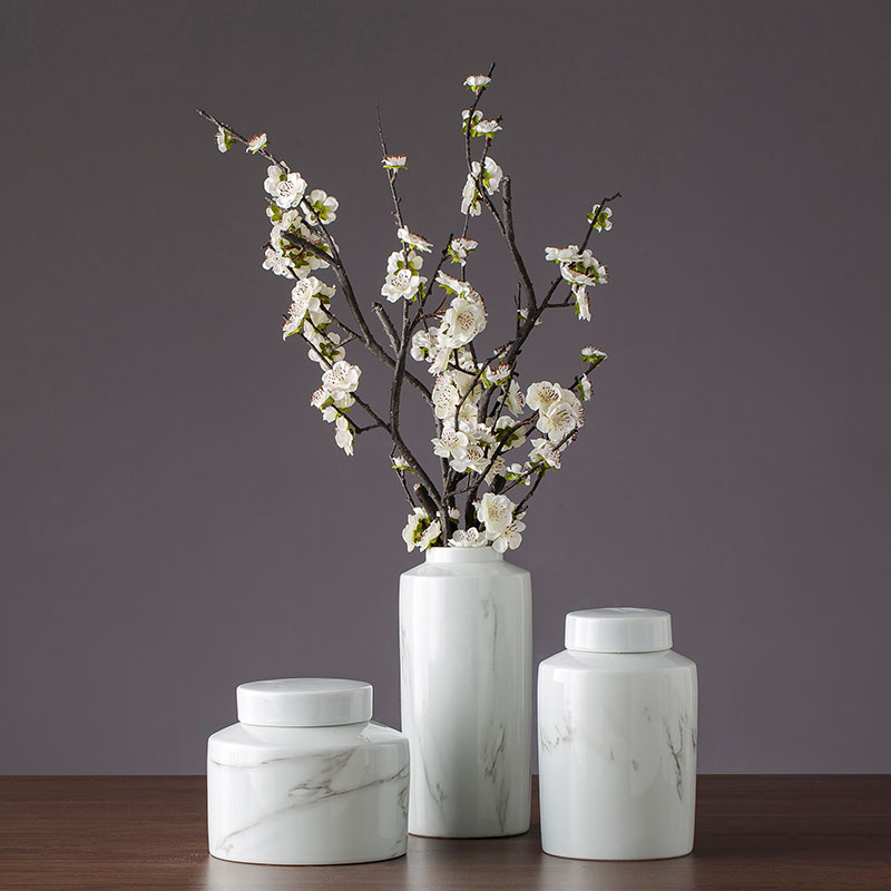 Imitation marble ceramic pot household act the role ofing is tasted furnishing articles living room ceramic flower implement porcelain furnishing articles table dried flowers