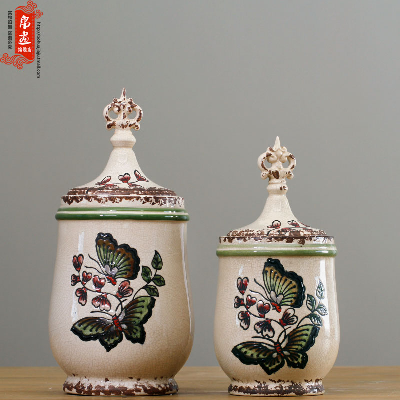 Jingdezhen vases, flower arrangement sitting room place new classical household retro creative adornment can of porcelain decoration