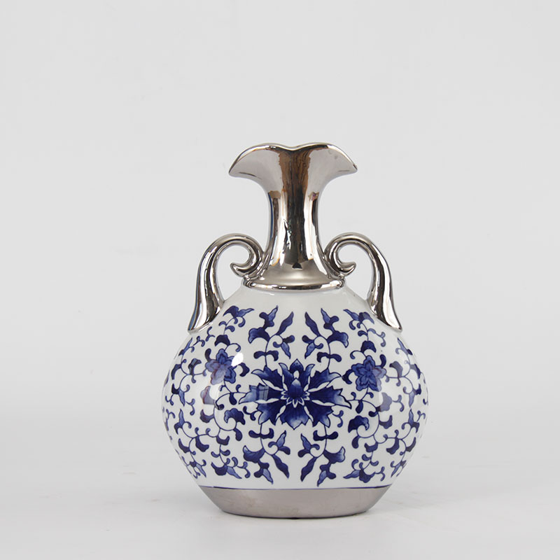 Jingdezhen ceramic vase continental creative home sitting room vase light vase key-2 luxury furnishing articles ornaments