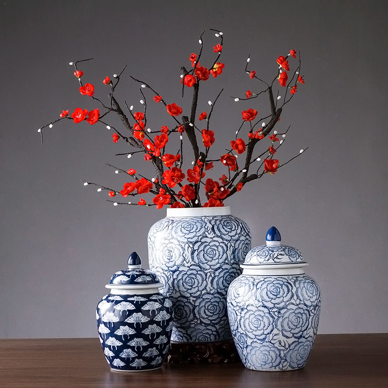 Jingdezhen ceramic vase furnishing articles of Chinese style restoring ancient ways is the general canister decoration in the sitting room adornment household vase