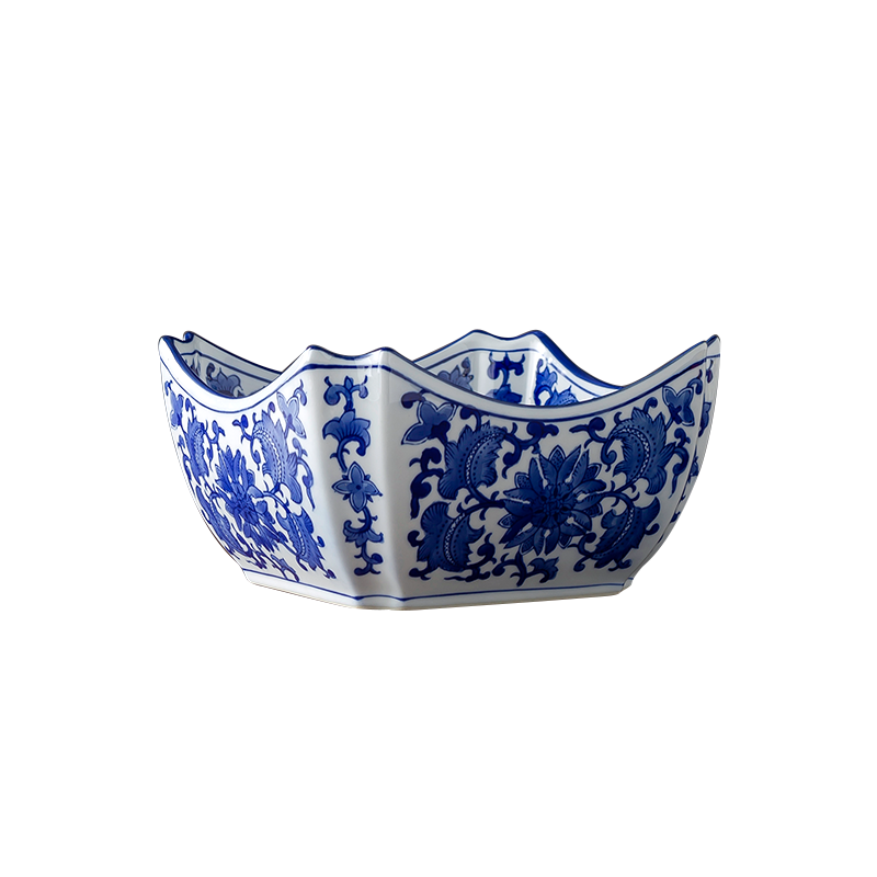 Ou compote furnishing articles of jingdezhen ceramics home sitting room to compote dried fruit snacks of blue and white porcelain plate