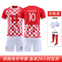 Football short-sleeved red Croatia home 10 Modric jersey custom football suit men