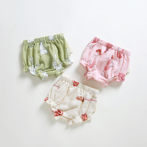 Baby shorts baby flower bro pants cotton gauze summer new foreign style casual versatile pp pants womens childrens shorts