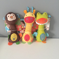 Baby hand rattle animal fabric ring bell shake stick easy to grasp and not hurt early education Baby Bell BB stick toy