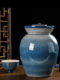 Kimchi Jar Jingdezhen 세라믹 가정 밀봉 캔 작은 두꺼운 사슈아의 오래된 황갈색 도자기 도자기 산세 마늘 Kimchi Jar Jingdezhen 세라믹 가정 밀봉 캔 작은 두꺼운 사슈아의 오래된 황갈색 도자기 도자기 산세 마늘