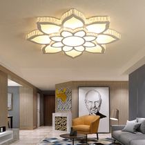Crystal living room lamp modern simple rectangular ceiling lamp led bedroom restaurant round lamp creative lamps wholesale