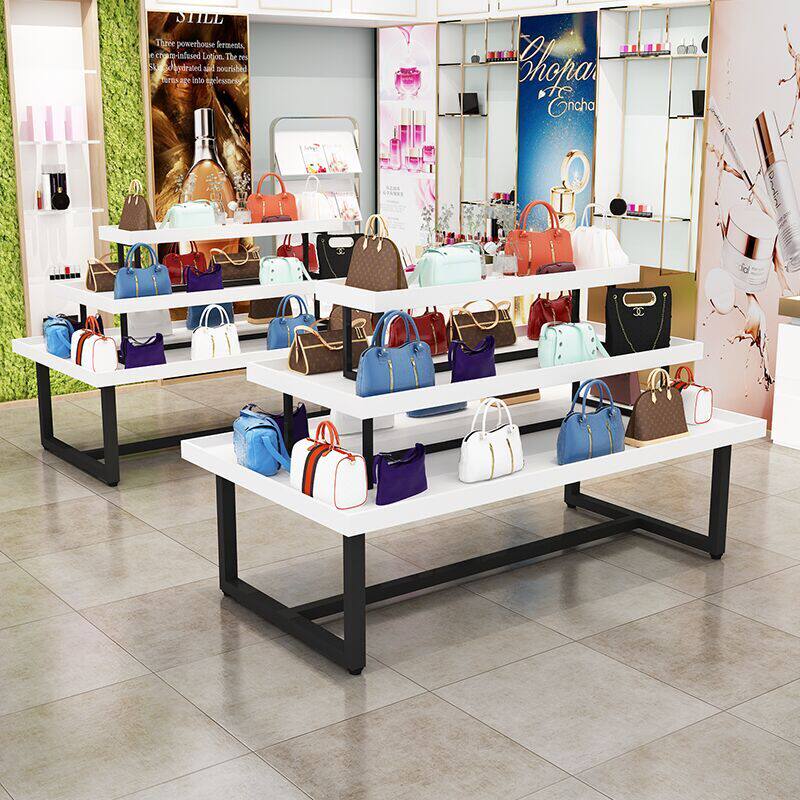 化妆品展示柜拆装货架展柜陈列柜美甲店隔断货柜超市堆头人造板产