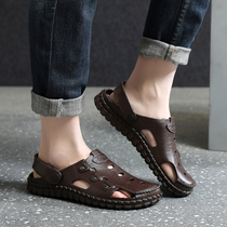 Sandals men 2020 new summer thick soles anti - slip trend men leisure soft soles imitation bag head dual beach shoes