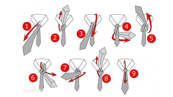 技术贴10种领带系法女..