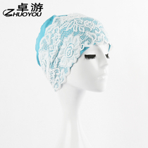 Waterproof plus no-head PU swimming cap lace waterproof ladies swimming cap Korea Fashion swimming cap
