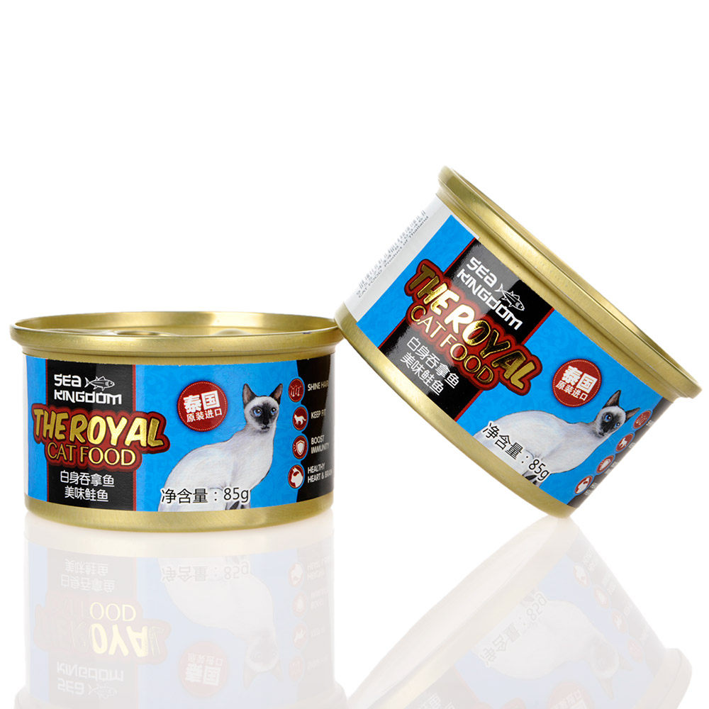 sea kingdom泰国进口猫罐头白身吞拿鱼85g猫咪营养美毛粮食猫零食