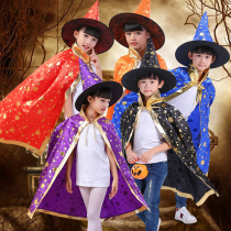 Halloween childrens costumes kindergarten boys cloak girl little witch cloak costume props costumes