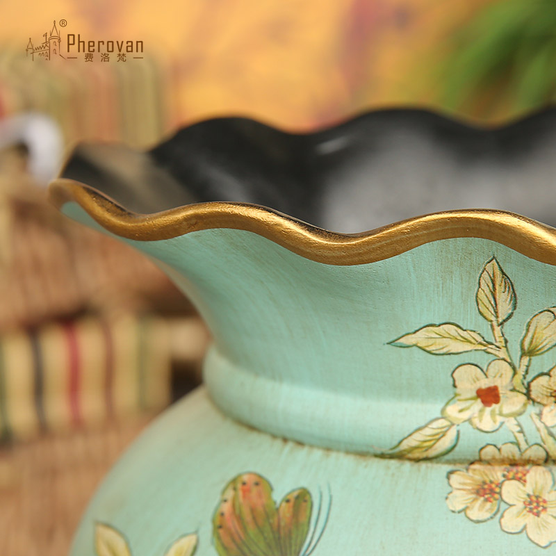 European American vase sitting room ceramic vase restoring ancient ways furnishing articles furnishing articles mesa vase painting of flowers and ceramic country