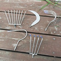 In addition to water straw knife rake bailing water grass hook three-paws salvaging pull grass claw hook fishing hugging herb Divine Instrumental Wild Fishing Gear gear