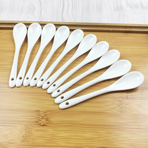 Pure white ceramic handle Coffee spoon Spoon spoon Milk mixing spoon Cup spoon