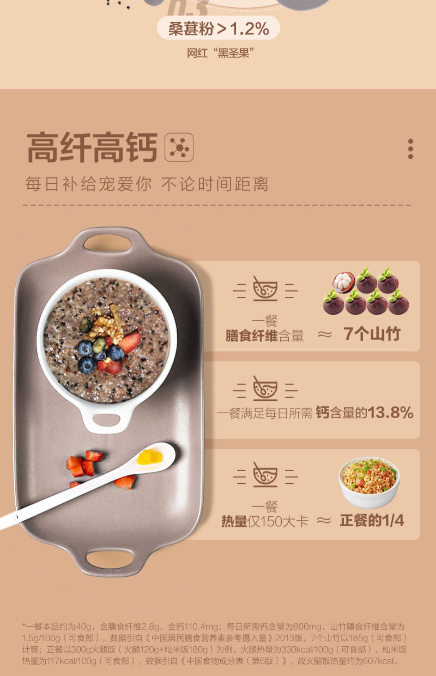 【五谷磨房】核桃芝麻桑葚代餐粥600g