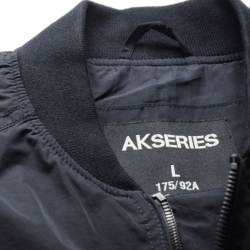 AK男装2016秋季新款男装MA-1棒球领尼龙记忆面料单夹克男士夹克产品展示图4