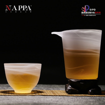 NAPPA pure handmade ink style kung fu tea set lead-free crystal cup tea cup tea cup Cup
