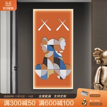kaws porch decorative painting led light strip painting glowing vertical light luxury violent bear hanging painting corridor aisle wall painting