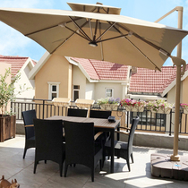 Outdoor beach Courtyard Umbrella Outdoor Garden Terrace Villa Open Pendulum Stall Square LED Big Solar Rome Umbrella