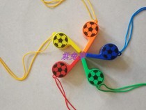 Ultrasonic environmental protection plastic whistle football game referee toy cheer fans party supplies 6-shaped big whistle