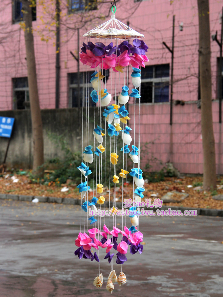 创意夜光日式贝壳风铃挂饰门饰阳台卧室装饰送男女朋友教师节礼物