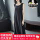 Extra-long mulberry silk sling sleeveless dress over-the-knee loose oversized vest skirt with silk bottoming skirt Extra-long mulberry silk sling sleeveless dress over-the-knee loose oversized vest skirt with silk bottoming skirt