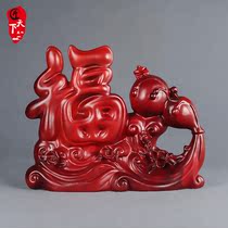 Safflower pear wood carving gourd ornaments lucky to gourd furnishings home living room porch decoration gift gift crafts