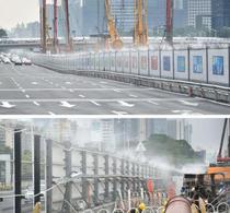 Dust thick balcony spray system cooling enclosure water pipe green belt household equipment landscape wear-resistant gardening species