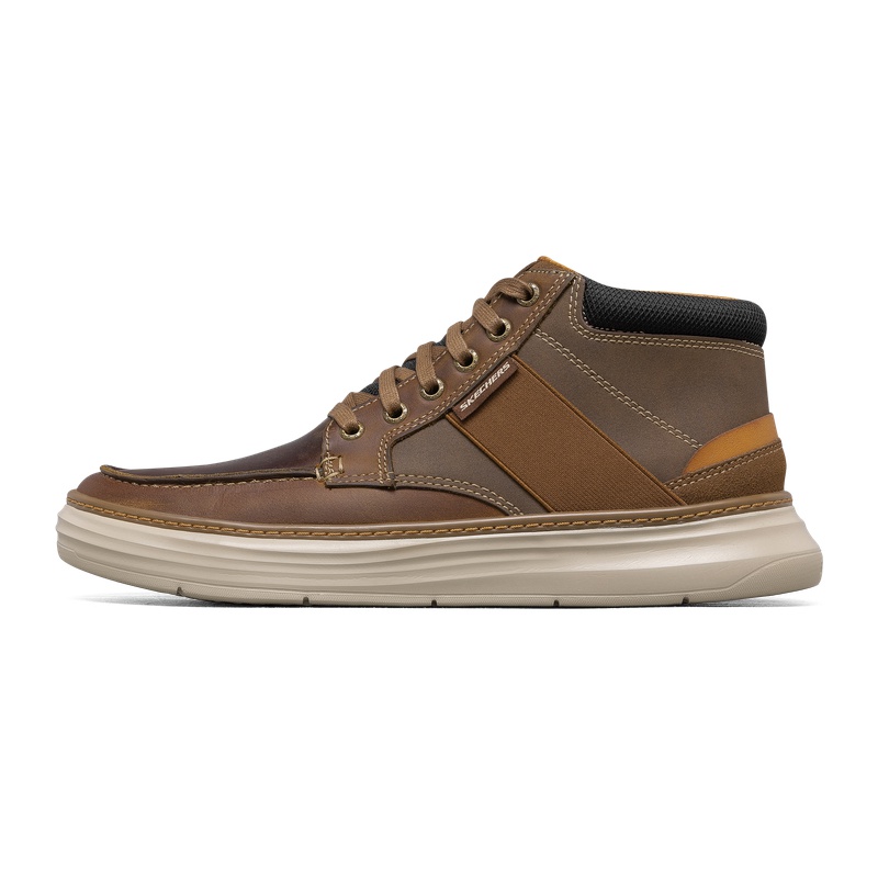 Skechers斯凯奇新品男士时尚绑带户外休闲靴高帮潮鞋商务鞋66232