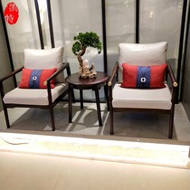 New Chinese solid wooden ring chair three pieces of modern Taiwan chair sales office to negotiate chair Zen light luxury chair furniture