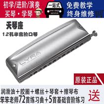 Benbun recommended 12-hole metal grid chromatic harmonica Lyra Adult beginner introductory practice professional