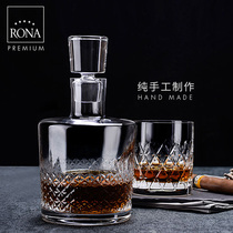 Premium Artisanal Retro Carved Wine Bottles of wine glasses European imports Rona lead-free crystal glass spot