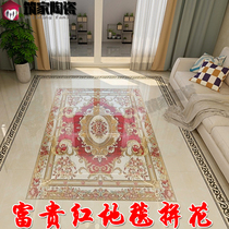 Restaurant red parquet tile living room aisle rich red carpet flower heart throbbed brick entrance hall puzzle floor tiles