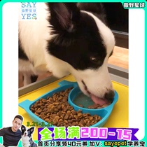 HANAHAUS pet bowl edible level dog food pan dry wet partition dog food self-suction cup anti-slip easy to clean