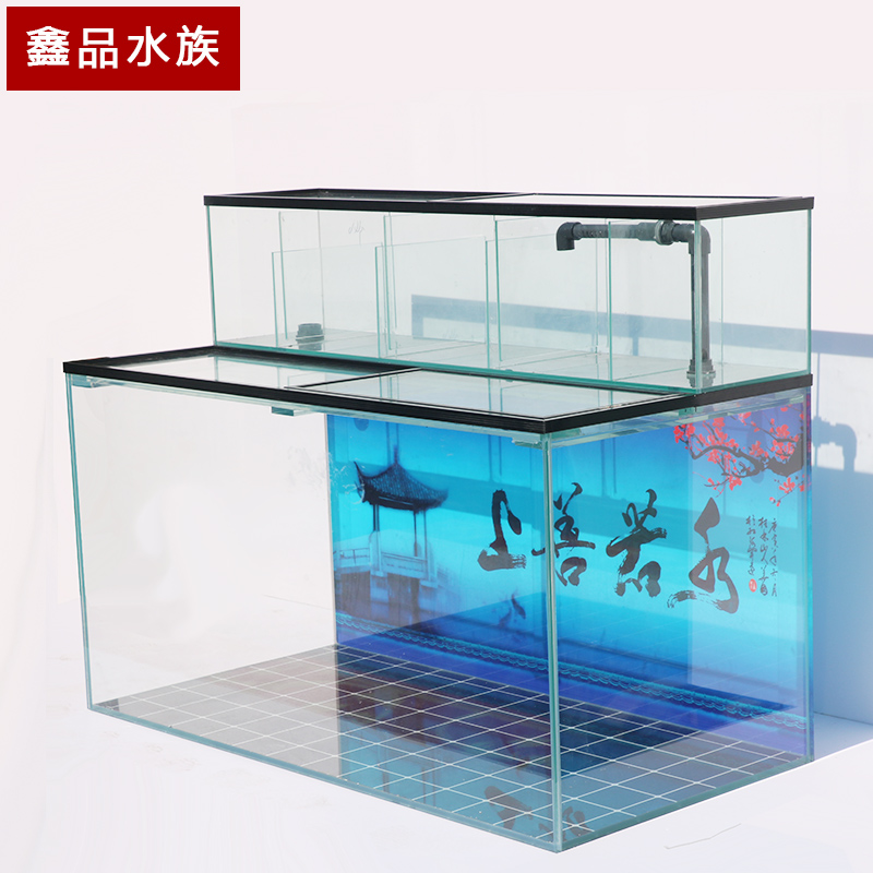 超白鱼缸超白缸客厅上滤缸金晶玻璃鱼缸水草缸超白龟 海水缸套缸 Изображение 1 超白鱼缸超白缸客厅上滤缸金晶玻璃鱼缸水草缸超白龟 海水缸套缸 Изображение 1