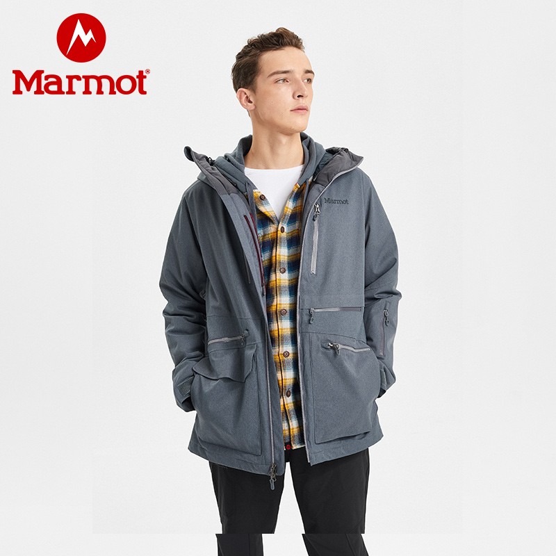 Marmot/土拨鼠秋冬新款户外男式透气保暖3M棉滑雪服74220 