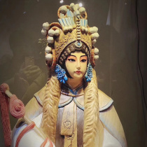 Cliff Berliga wood head root carving swinging piece Wang Zhaojun Beauty natural random-shaped log tree root living room wood carving carved flower pears