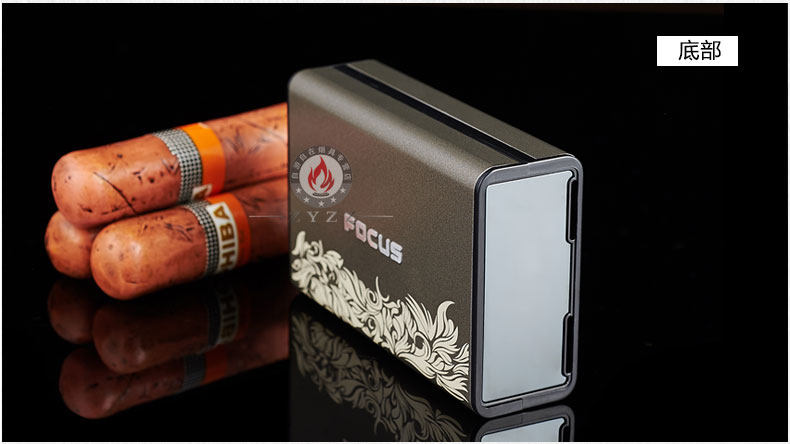 focus焦点创意烟盒男士20支装防潮防压金属个性香菸盒