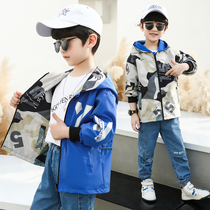 Boys  spring jacket 2021 new Western style double-sided jacket in childrens handsome childrens clothing small boy casual top