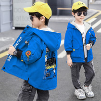 Childrens clothing Boys spring windbreaker jacket 2021 new boy foreign style middle and large childrens childrens top Korean version of the clothes tide