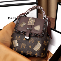 Double Shoulder Bag Fashion Single Shoulder Woman Bag Inclined Satchel Bucket Backpack Large Capacity 100 Hitch Stamping Tide New Handbag