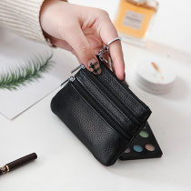 Genuine Leather Small Money Baotou Layer Cow Leather Zero Wallet Key Bag Coin Bag Multilayer Card Bag Soft Mini Zipped Pocket Bag