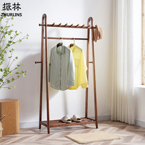 Zhenlin Hung Hanger Ground Floor Bedroom Hood Rack Shoes Rack One-piece Home Living Room Full Solid Wood Hung Clothes Rack