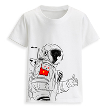 Childrens clothing 2020 new astronaut short sleeve T-shirt cotton half sleeve summer dress children boys